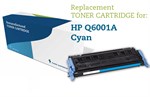 Q6001A cyan lasertoner kompatibel til HP